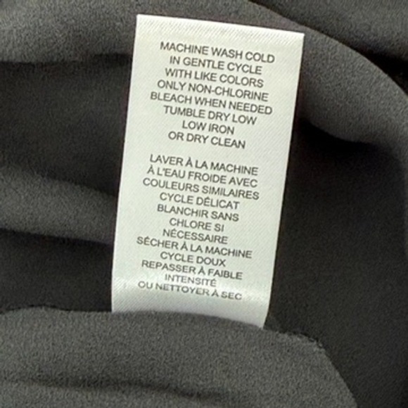 Tahari Black Pleated Puff Balloon Sleeve Button Up Shirt Womens L - Picture 6 of 8